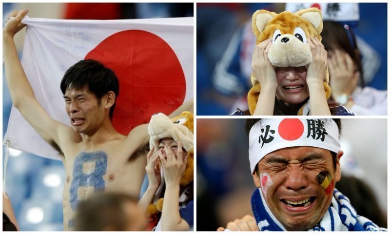 "Эмоциональные качели" японских болельщиков на матче Бельгия — Япония